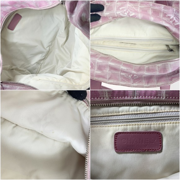 CHANEL Travel Line Tote Nylon Bag Pink - Picture 7 of 7